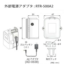 RTR-500A2 外部電源アダプタ